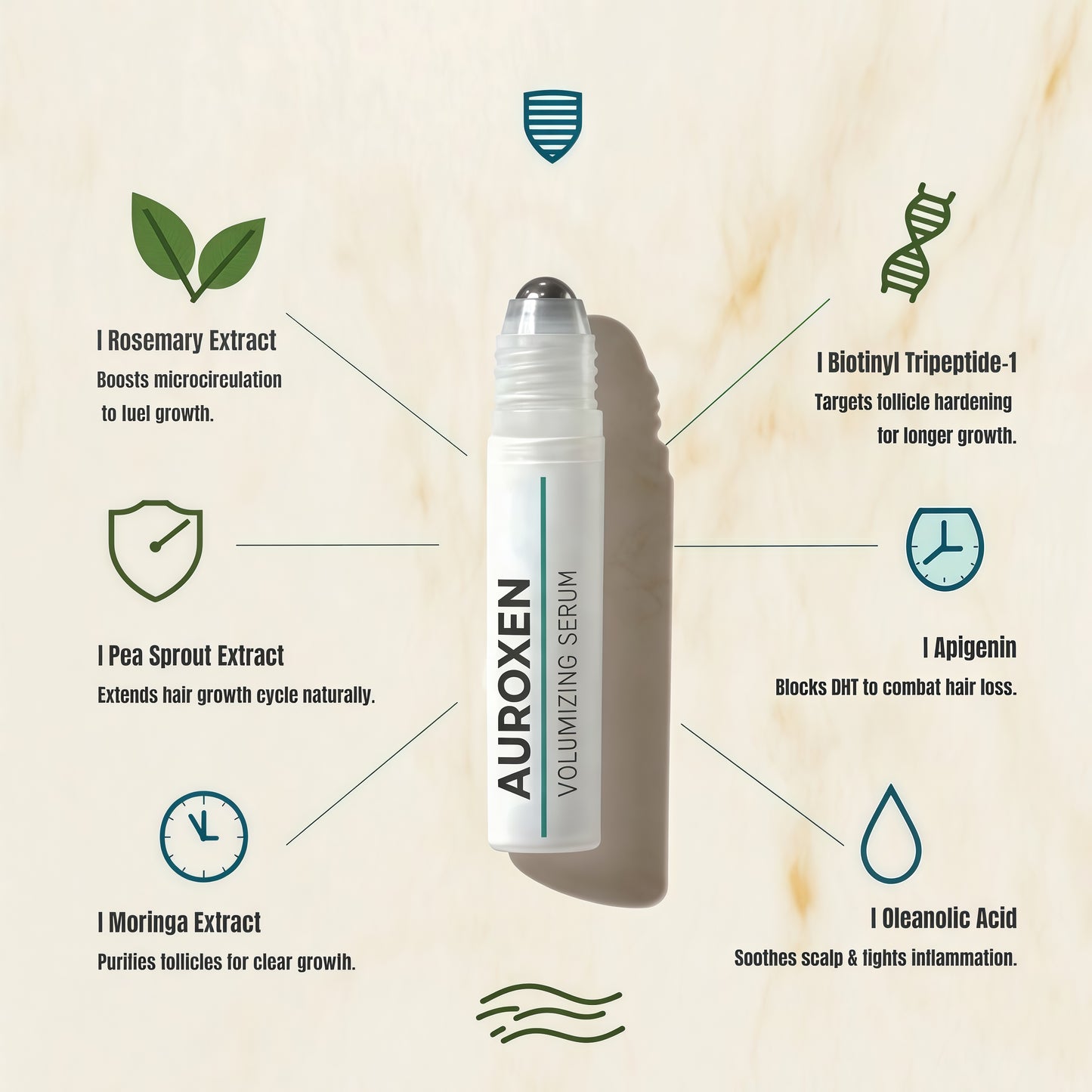 AUROXEN Roll-On Renovador del Cuero Cabelludo