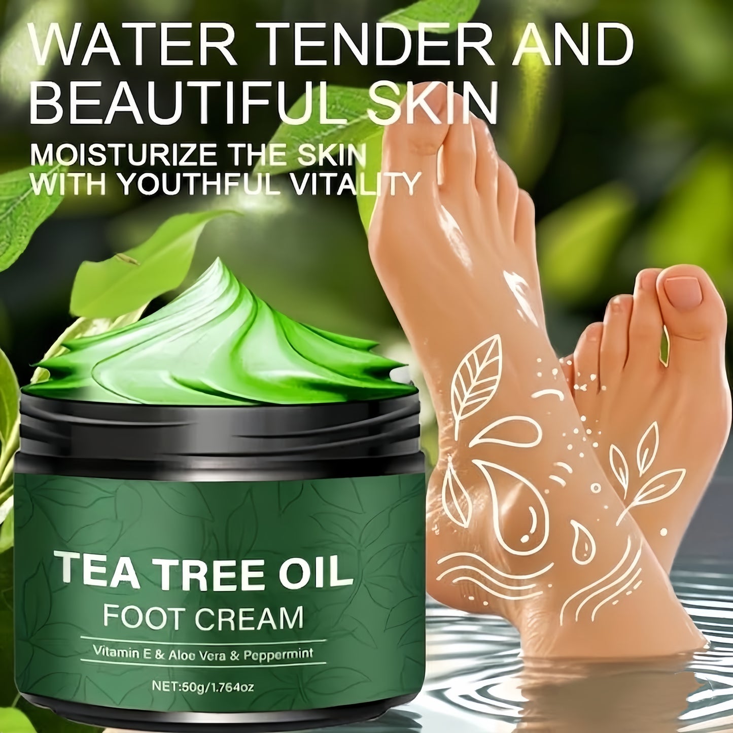 Tea tree oil foot cream